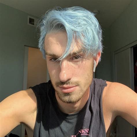 mens blue wig